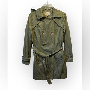 NWOT Michael Kors Trench Coat SZ S Olive Green